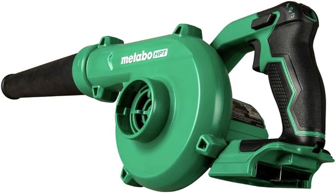 Metabo HPT 18V MultiVolt™ Cordless Li-Ion Compact Blower | Tool Only - No Battery | Variable Speed | 3 Speed Selector to Reduce Fatigue | 124 CFM | 213 MPH | Lifetime Tool Warranty | RB18DCQ4