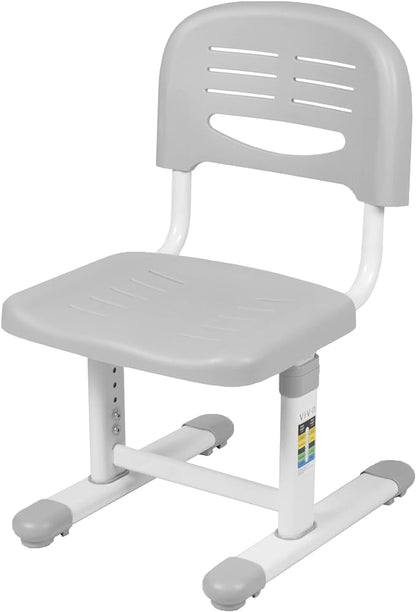 VIVO Gray Height Adjustable Kids Desk Chair, Chair Only, Designed for Interactive Workstation, Universal Children's Ergonomic Seat, DESK-V201G-CH
