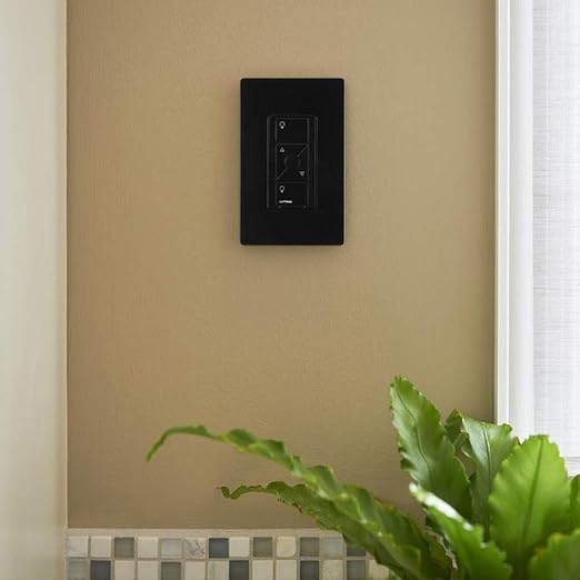 Lutron Caseta Original Smart Dimmer Switch ELV+ (Lutron Hub Required), 250W LED, Single-Pole/3-Way, Neutral Required, PD-5NE-BL, Black