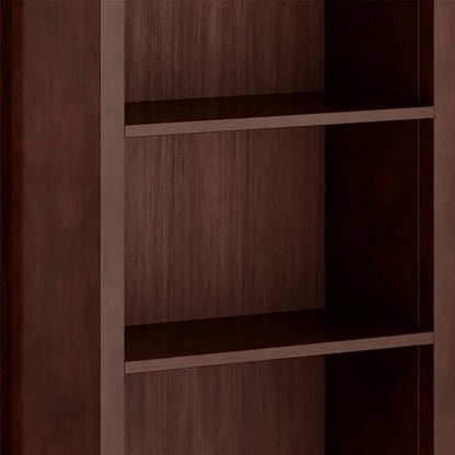 SIMPLIHOME Artisan SOLID WOOD 26 Inch Contemporary 5 Shelf Bookcase in Russet Brown, For the Living Room, Study Room and Office