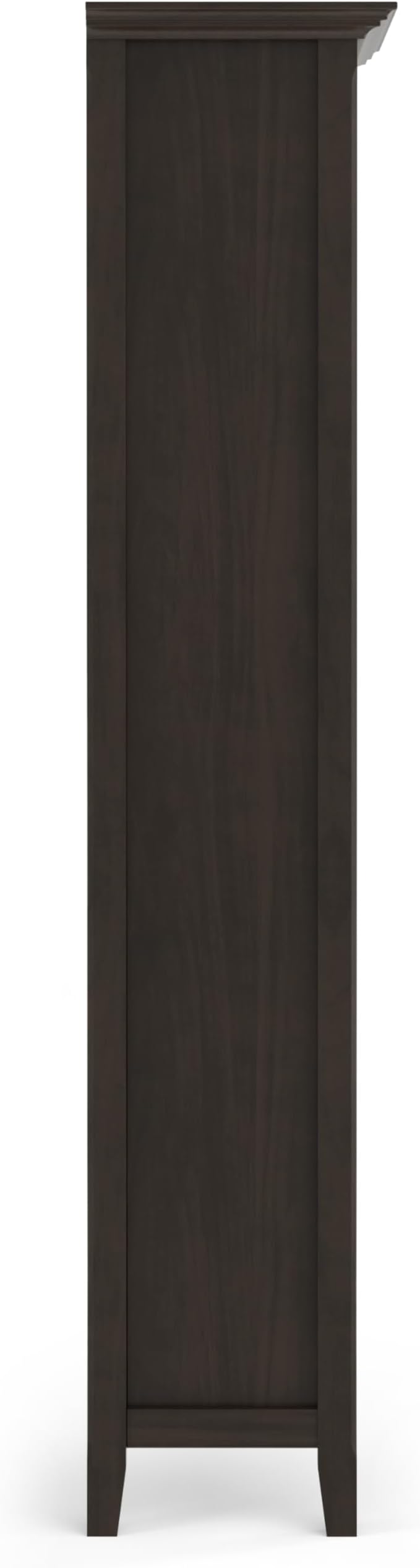SIMPLIHOME Amherst SOLID WOOD Transitional 5 Shelf Bookcase for The Living, Study Room and Office, 36 inch, Hickory Brown