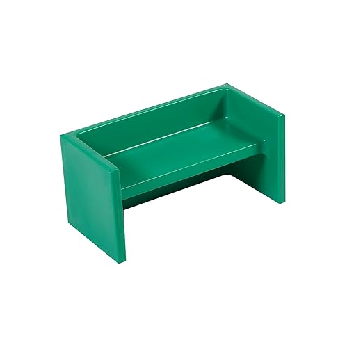 Children's Factory Adapta-Bench, CF910-031, Green, Kids Flexible Seating, Classroom, Preschool and Daycare Furniture, Indoor or Outdoor Toddler Chairs