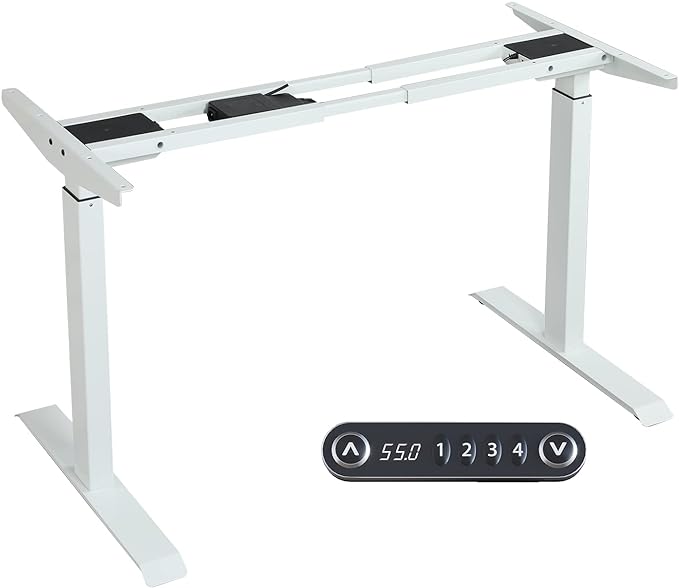 Radlove Dual Motor Height Adjustable Standing Desk Frame, Adjustable Desk Legs for 48'' to 70'' Desk Tops, Home Office Sit Stand Desk Base, Heavy Duty 265 lb Load Capacity for Home Office