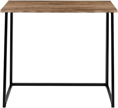 Flash Furniture Walker Small Rustic Natural Home Office Folding Computer Desk - 36"