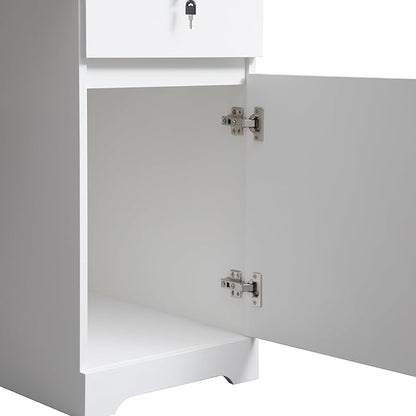 NicBex Laik-DW-00025-DX Desks, 51.18" W x 24.8" D x 59.44" H, White