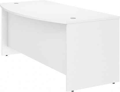 Bush Business Furniture Studio C Bow Front Desk, Computer Table for Home or Professional Office, 72W x 36D, White