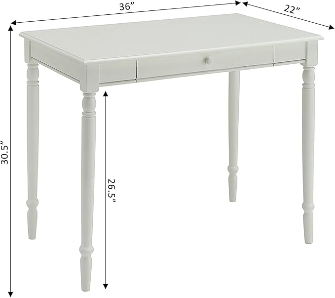 Convenience Concepts French Country Desk, White