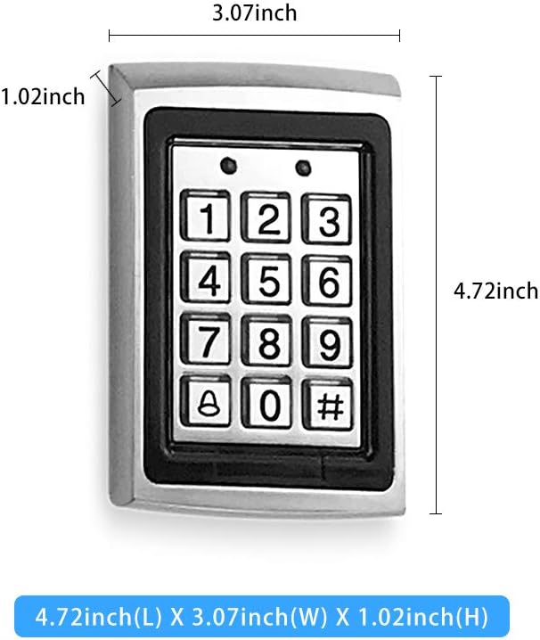 Olideauto Electric Can Opener for Disabled+550LBS Electric Strike+Waterproof Metal Access Keypad+Metal Push Switch