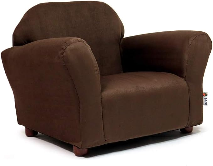 Keet Microsuede Children's Chair, Roundy, Brown