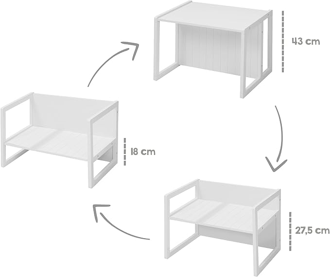 Roba Country-Farmhouse: Bench-White Wood Seating
