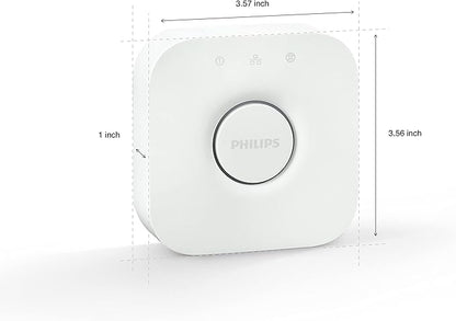 Philips Hue Bridge - Unlock the Full Potential of Hue - Multi-Room and Out-of-Home Control - Create Automations and Zones - Secure, Stable Connection Won't Strain Your Wi-Fi - Works with Voice, Matter