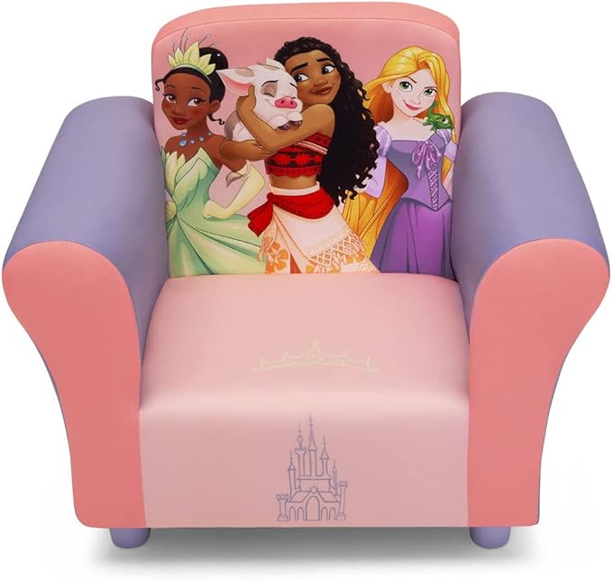 Delta Children Kids Character Upholstered Chair, Disney Princess