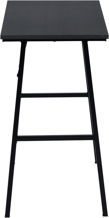 FurnitureR Home Office Computer Desk, Compact Writing Desk Study Desk with Metal Frame for Apartment, Dorm, Bedroom, Small Space (31.5 Inch, Black)
