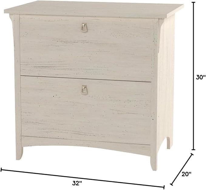 Bush Furniture Salinas Lateral File Cabinet, Farmhouse 2 Drawer File Cabinet for Home Office