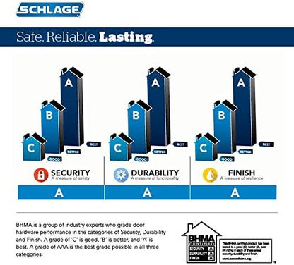 SCHLAGE BE469ZP CAM 625 Connect Smart Deadbolt With Alarm Inbuilt Camelot Trim In Bright Chrome