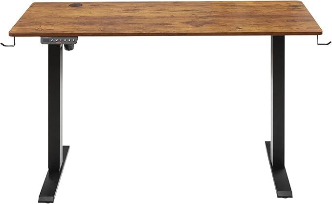 VEVOR Height Adjustable Desk, 47.2 x 23.6 in, 3-Key Modes Electric Standing Desk, Whole Piece Desk Board, Sturdy Dual Metal Frame, Max. Loading 180 LBS Computer Sit Stand up Desk, for Home and Office