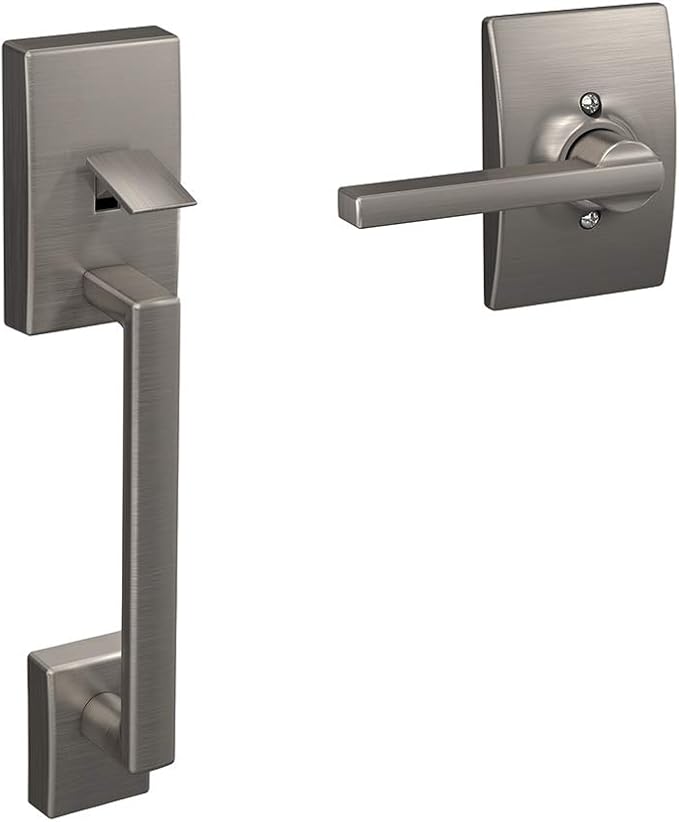 Schlage Encode Wi-Fi Smart Lock with Century Handleset Entry Set for Front Door, Satin Nickel