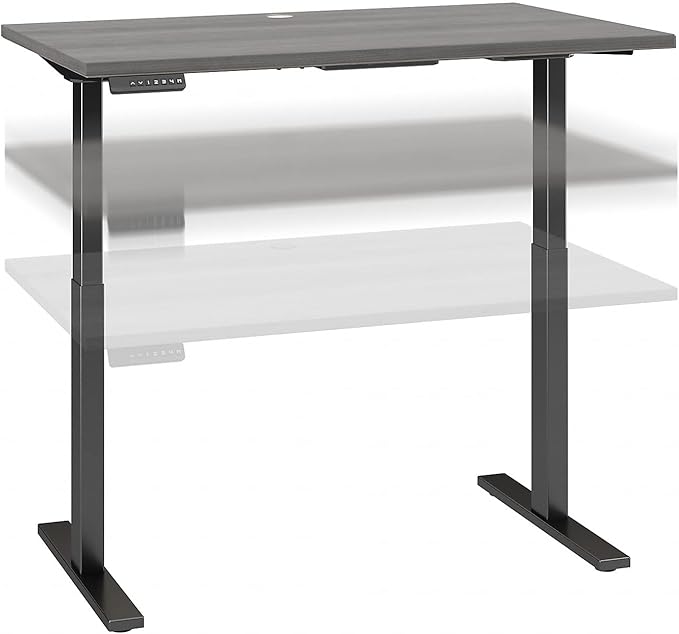Bush Business Furniture Move 60 Electric Ergonomic Sit-Stand Computer Table for Home and Professional Office, 48W x 24D, Platinum Gray