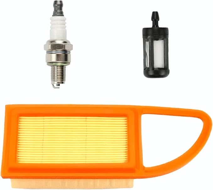Air Filter With Fuel Filter Spark Plug for Stihl BR500 BR550 BR600 Backpack Blowers, Replaces 4282 141 0300, 4282 141 0300B