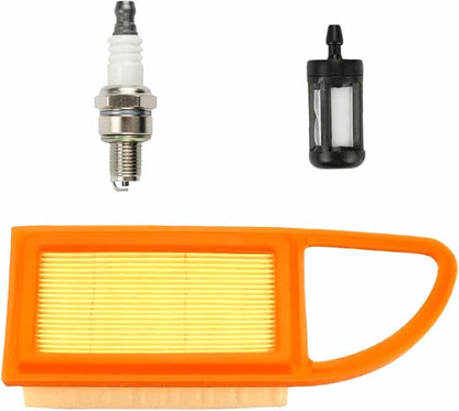 Air Filter With Fuel Filter Spark Plug for Stihl BR500 BR550 BR600 Backpack Blowers, Replaces 4282 141 0300, 4282 141 0300B