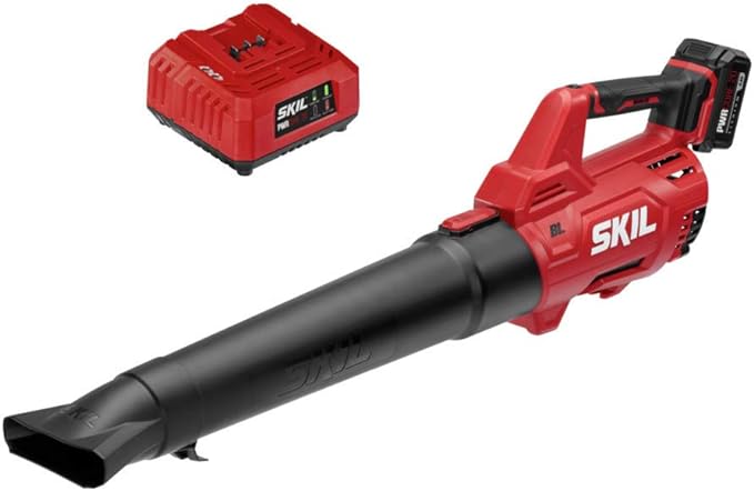 SKIL BL4714B-10 PWR CORE 20 Brushless 400 CFM Leaf Blower Kit, Includes 4.0Ah Battery and Charger