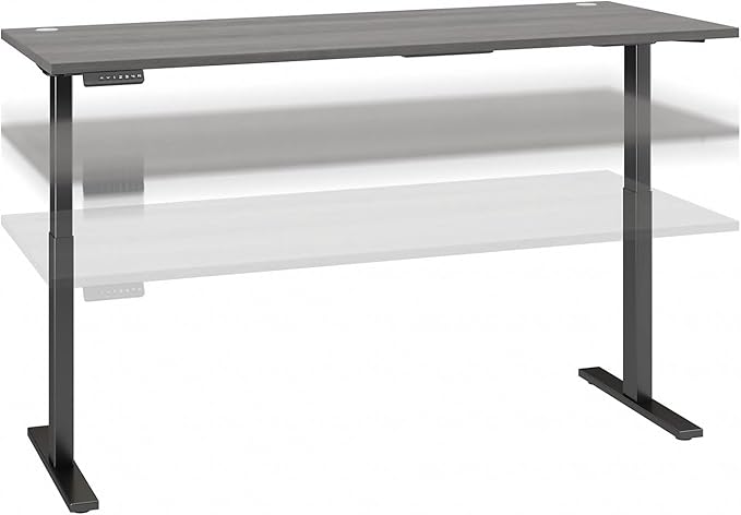Bush Business Furniture Move 60 Electric Ergonomic Sit-Stand Computer Table for Home and Professional Office, 72W x 30D, Platinum Gray