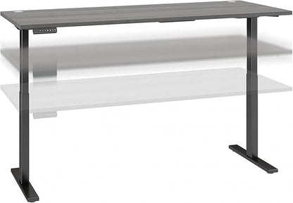 Bush Business Furniture Move 60 Electric Ergonomic Sit-Stand Computer Table for Home and Professional Office, 72W x 30D, Platinum Gray