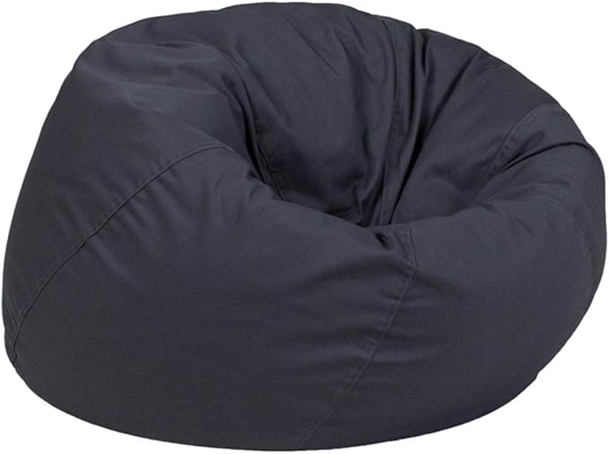 Flash Furniture Dillon Small Bean Bag Chair for Kids and Teens, Foam-Filled Beanbag Chair with Machine Washable Cover, Gray