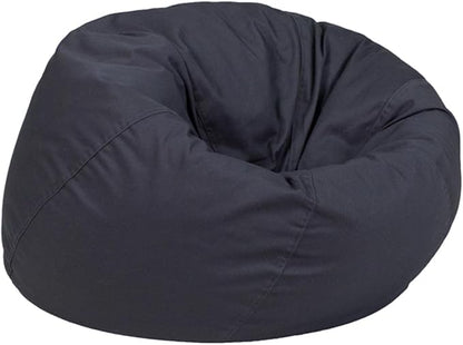 Flash Furniture Dillon Small Bean Bag Chair for Kids and Teens, Foam-Filled Beanbag Chair with Machine Washable Cover, Gray