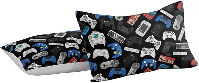 Gaming Comforter for Boys Teen,Game Contoller Bedding Set for Boys Kids,Down Alternative Comforter for All Season,Gamer Home Decor for Boys Comforter Set (Comforter-Game36, Queen)