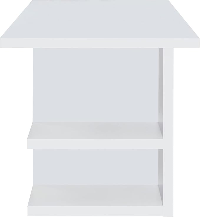 Coaster Home Furnishings Alice Writing Desk White with Open Shelves