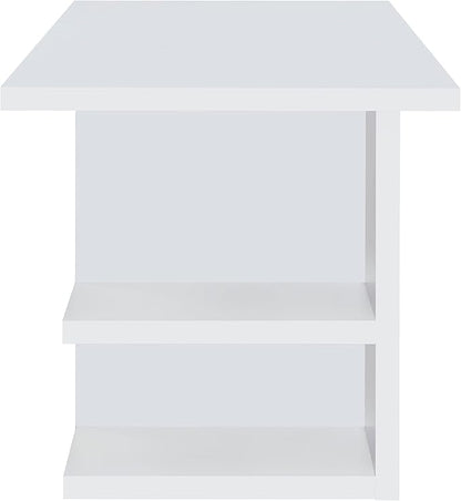Coaster Home Furnishings Alice Writing Desk White with Open Shelves