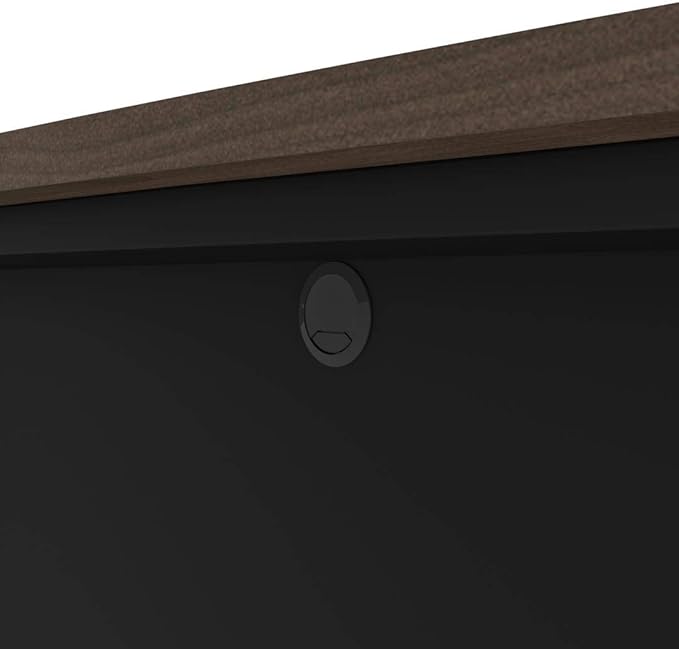 Bestar Connexion Desk Shell, 72W, Antigua & Black