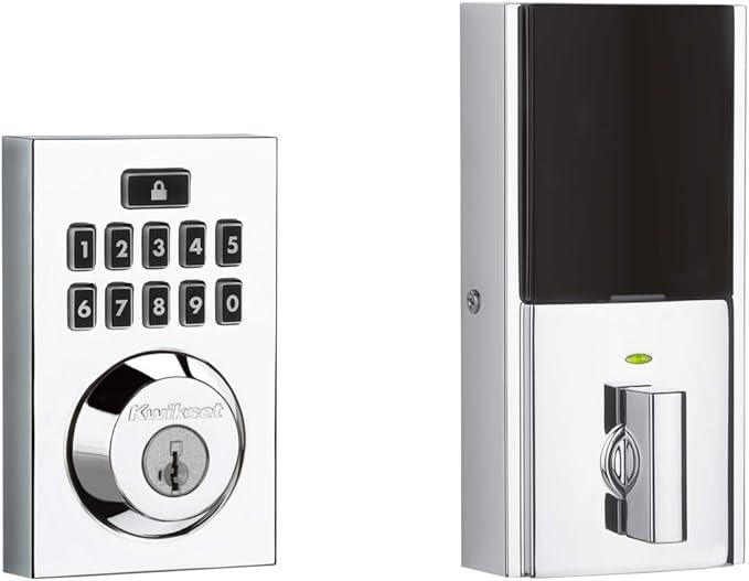 Kwikset 99140-021 914CNT ZW500 26 SMT CP Smart Lock, Contemporary Polished Chrome