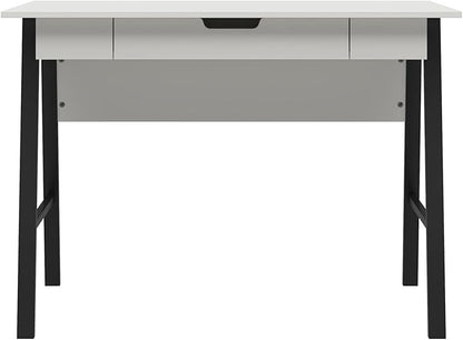 Ameriwood Home Oxford Computer Desk with Drawer, White/Black