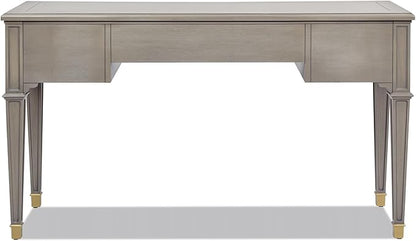 Jennifer Taylor Home Dauphin 55" 3-Drawer Wood Executive Desk, Grey Cashmere