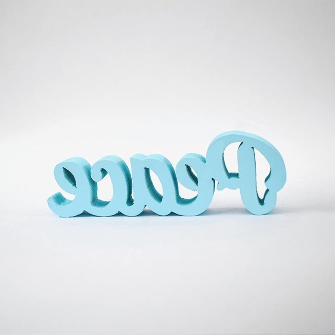 Peace – Blue, Aesthetic table decor for home or office, desk or Shelf. Quirky room decoration showpiece, ideal for birthday gift, corporate gift, and inspiring wall decor