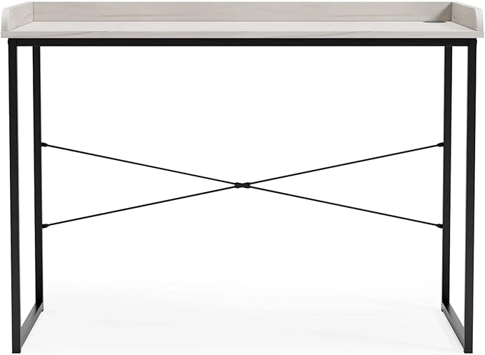 Signature Design by Ashley Bayflynn 32" Modern Home Office Desk, White & Black