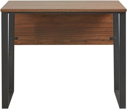 510 DESIGN Carlyle Home Office Computer Desk for Small Spaces - Industrial Wooden Top Writing Table with Sturdy Metal Legs, Living Room Furniture, Easy Assembly, 38" W x 22" D x 30" H, Dark Coffee