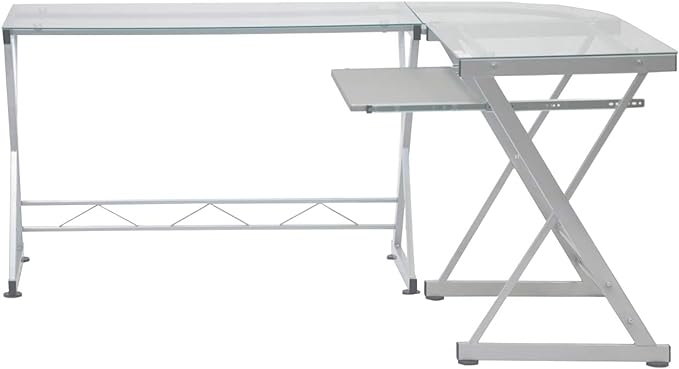 NicBex Laik-DW-00048-DX Desks, 61.75" W x 45.25" D x 29.5" H, White