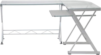 NicBex Laik-DW-00048-DX Desks, 61.75" W x 45.25" D x 29.5" H, White