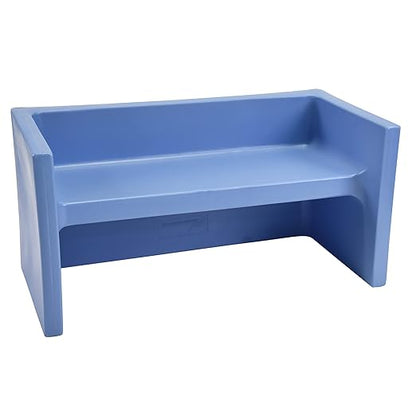 Children's Factory Adapta-Bench, CF910-055, Sky, Kids Flexible Seating, Classroom, Preschool and Daycare Furniture, Indoor or Outdoor Toddler Chairs