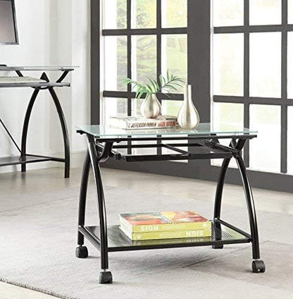 OSP Designs NWP30-BK Office Star Newport Powder Coated Steel Frame Mobile File Holder, Black