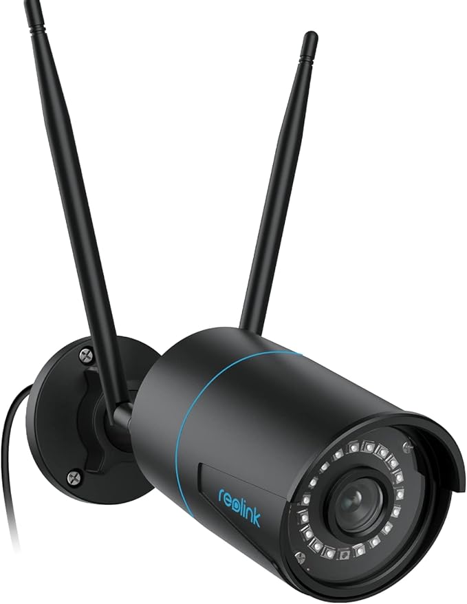 REOLINK Outdoor Security Camera, 5MP HD Plug-in WiFi Camera for Home Security - 2.4/5Ghz, Smart Person/Vehicle Alerts, 100ft Night Vision, IP67 Waterproof, microSD Card/NVR Storage, RLC-510WA