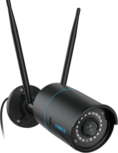 REOLINK Outdoor Security Camera, 5MP HD Plug-in WiFi Camera for Home Security - 2.4/5Ghz, Smart Person/Vehicle Alerts, 100ft Night Vision, IP67 Waterproof, microSD Card/NVR Storage, RLC-510WA