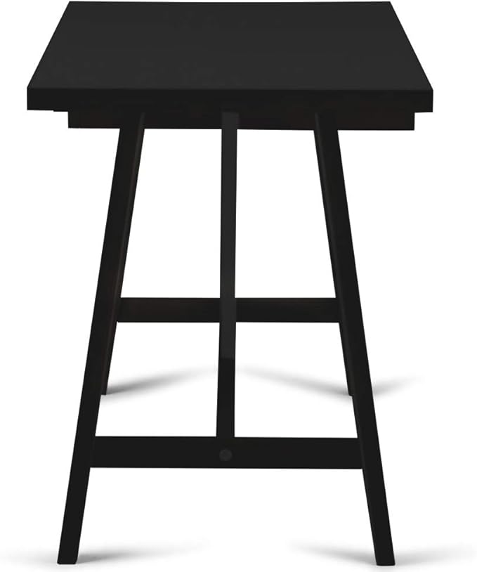 SIMPLIHOME Dylan SOLID WOOD Modern Industrial 60 inch Wide Home Office Desk, Writing Table, Workstation, Study Table Furniture in Black