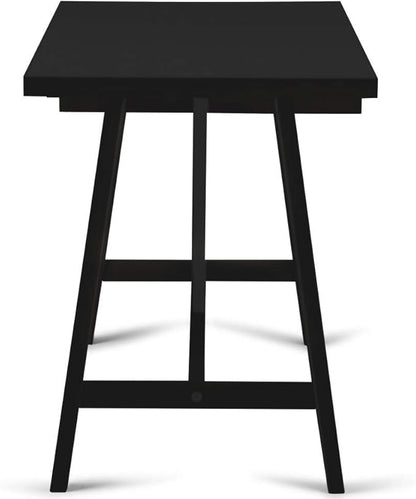 SIMPLIHOME Dylan SOLID WOOD Modern Industrial 60 inch Wide Home Office Desk, Writing Table, Workstation, Study Table Furniture in Black