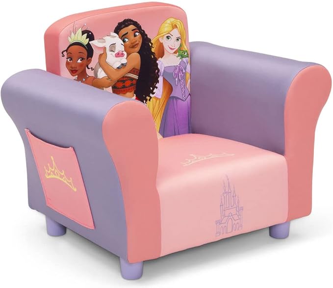 Delta Children Kids Character Upholstered Chair, Disney Princess