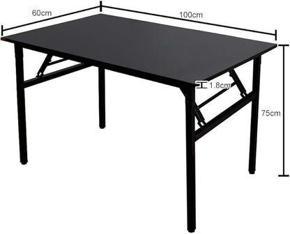 SDHYL 39 inchesNo Assembly Foldable Computer Desk for Home Office Workstation, Study and Writing, Black