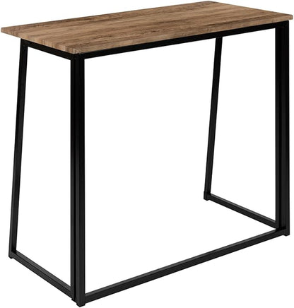 Flash Furniture Walker Small Rustic Natural Home Office Folding Computer Desk - 36"